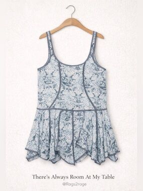 Intimately Free People Lace Peplum Cami Tank Floral Gray Size XS